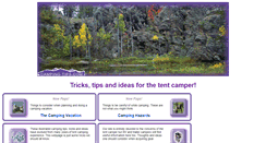 Desktop Screenshot of camping-tips.com